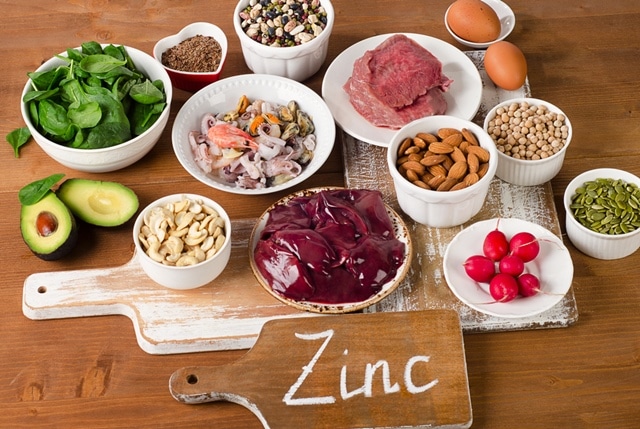 zinc ในอาหารทั่วไป